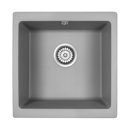 Мойка кварцевая BRILON, PM104546-GRM, серый металлик, 445х460, подст. мон. Paulmark