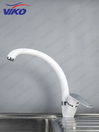 Смеситель VIKO V-4144 для кухни, белый/хром