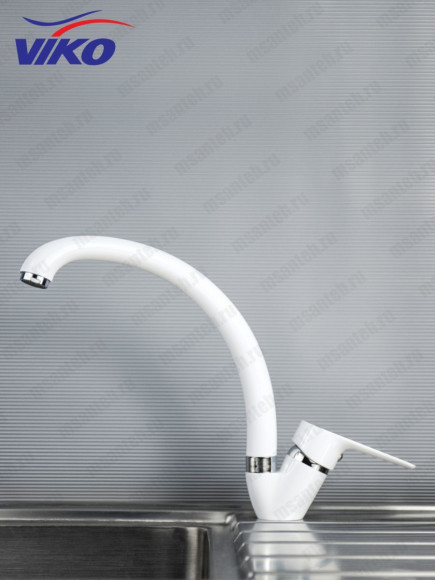 Смеситель VIKO V-4144 для кухни, белый/хром