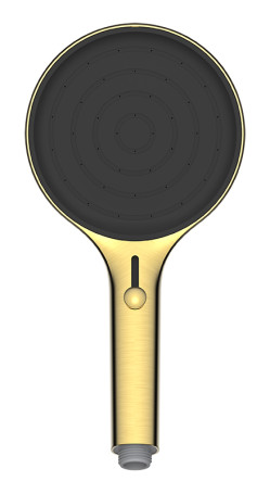 Душевая лейка KAISER SH-105 круглая, пластик, 4 режима, Ø135х274 мм, Золото шлифованное