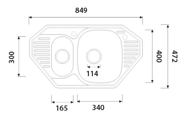 Мойка KAISER KSS-8547 из нержавейки