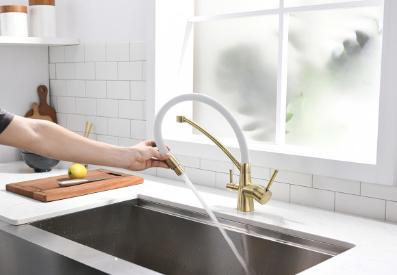 Смеситель для кухни с краном для питьевой воды PAULMARK Siegen 213111-BrW