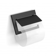 Бумагодержатель Langberger 38041A-BP туалетной бумаги с крышкой черный