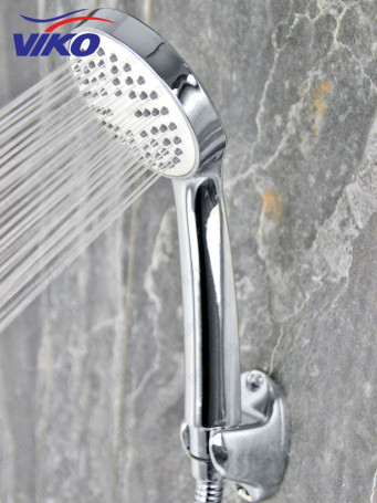 Смеситель VIKO V-4145 для ванны, с кронштейном для душевой лейки, белый/хром