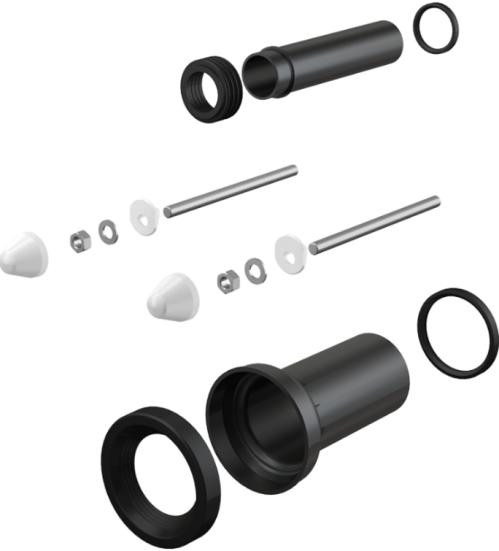 Патрубок ALCA-PLAST M900 сливной для подключения подвесного унитаза, Ø90 мм