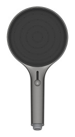 Душевая лейка KAISER SH-106 круглая, пластик, 4 режима, Ø135х274 мм, Воронёная сталь