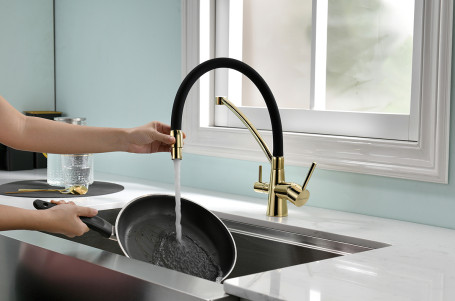 Смеситель для кухни с краном для питьевой воды PAULMARK Siegen 213111-G