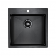 Мойка VELTEN, PM905151-GM, вороненая сталь, PVD, 510х510мм, Paulmark