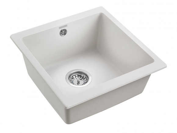 Мойка кварцевая BRILON, PM104546-WH, белый, 445х460, подст. мон. Paulmark Мойка кварцевая BRILON, PM104546-WH, белый, 445х460, подст. мон. Paulmark