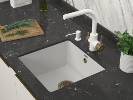 Мойка кварцевая BRILON, PM104546-WH, белый, 445х460, подст. мон. Paulmark