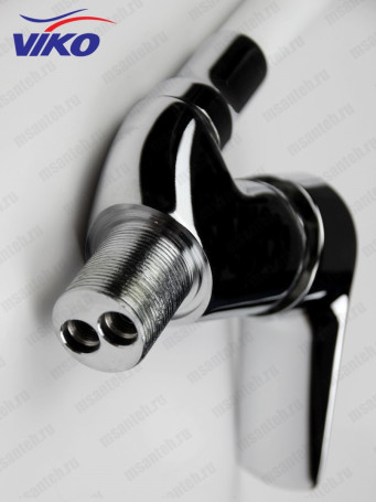 Смеситель VIKO V-4148 для кухни, с гибким БЕЛЫМ изливом