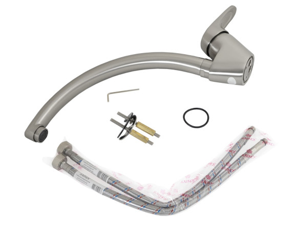 Смеситель KAISER 55244-2 County для кухни, серебро