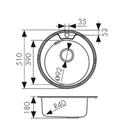 Мойка KAISER KSS-510 из нержавейки