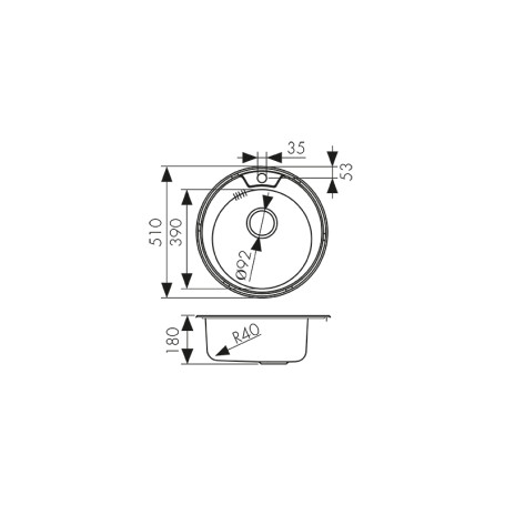 Мойка KAISER KSS-510 из нержавейки