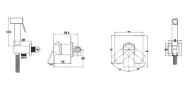 Смеситель KAISER 34377-2 Sonat для биде, скрытого монтажа, чёрный матовый