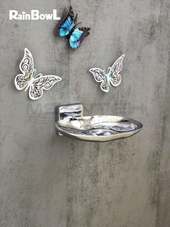 Мыльница Rainbowl CUBE большая хром к стене (2733)