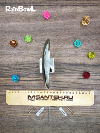 Мыльница Rainbowl CUBE большая хром к стене (2733)