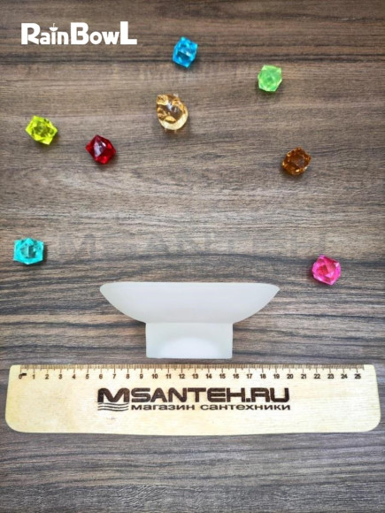 Мыльница Rainbowl FORA "Квадратная" стекло (119-216)