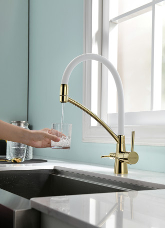 Смеситель для кухни с краном для питьевой воды PAULMARK Siegen 213111-GW