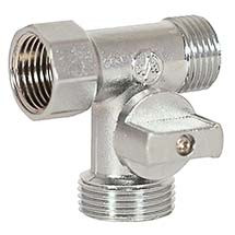 Кран WaterMark Wm232 трёхпроходной 1/2"х3/4"х1/2" для бытовой техники.