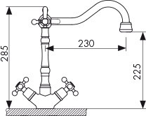 Смеситель KAISER 44133-1 Carlson Style для кухни, с подключением фильтра питьевой воды Смеситель KAISER 44133-1 Carlson Style для кухни, с подключением фильтра питьевой воды