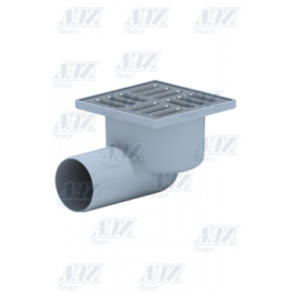 Трап АНИ Пласт TQ5102 O50 гориз. вып., н/р. решетка нерж. сталь 10х10, сухой