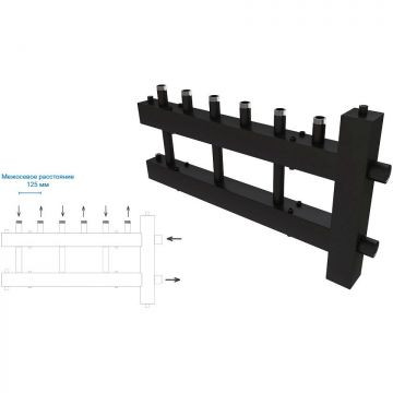 Коллектор котельной разводки Askon КК-25М/125/40/5D с ГРТК