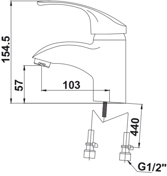 Смеситель KAISER 16011 Classic для раковины, хром Смеситель KAISER 16011 Classic для раковины, хром