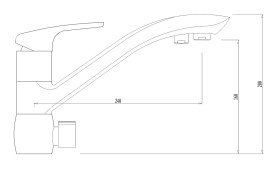 Смеситель KAISER 39066-7 Venus для кухни с краном для питьевой воды 