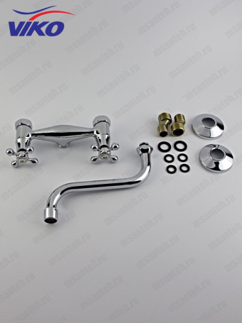 Смеситель VIKO V-1006 для кухни маховики крест керамика