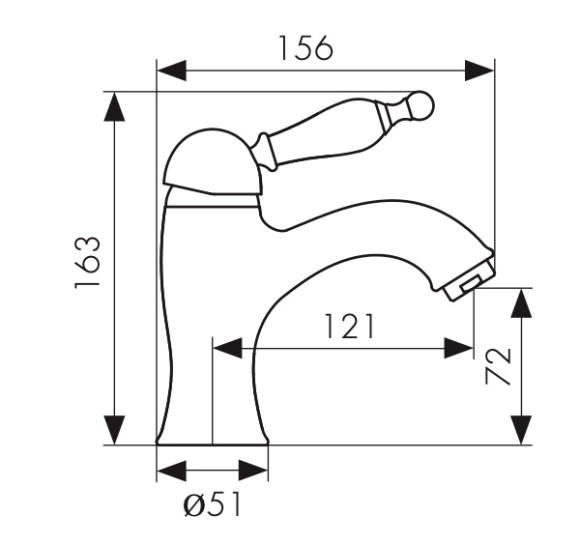 Смеситель KAISER 31111-1 Vincent для раковины, бронзовый Смеситель KAISER 31111-1 Vincent для раковины, бронзовый