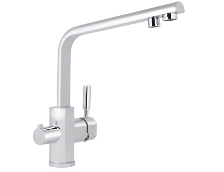 Смеситель KAISER 40144 Decor для кухни, с краном для питьевой воды, Хром