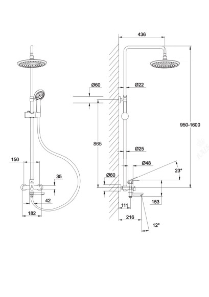 Душевая система KAISER SX-2060-4 Sonat