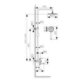 Душевая система KAISER SX-2060-4 Sonat