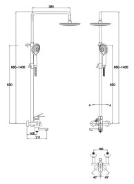 Душевая система KAISER SX-2060-4 Sonat 