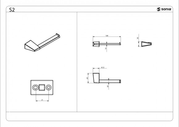 Бумагодержатель Sonia 156153 без крышки
