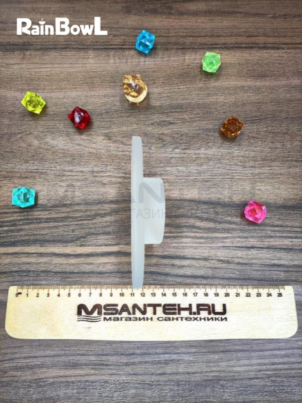 Мыльница Rainbowl FORA "Плоская"стекло овальная NG (119-302/NG)