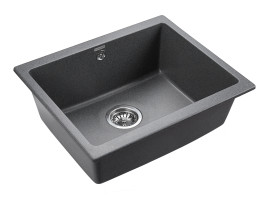 Мойка кварцевая GERA, PM205546-DG, графит, 555х460, подст. мон. Paulmark