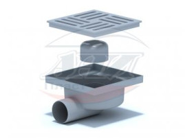 Трап АНИ Пласт TA5110 O50 гориз. нерегул. вып. решетка пл.15х15