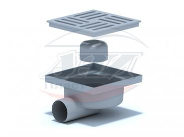 Трап АНИ Пласт TA5110 O50 гориз. нерегул. вып. решетка пл.15х15