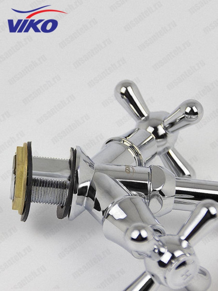 Смеситель VIKO V-1113 для кухни, маховики крест керамика, с гайкой