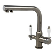Смеситель KAISER 31144-1 Vincent для кухни, с краном для питьевой воды, бронза состаренная