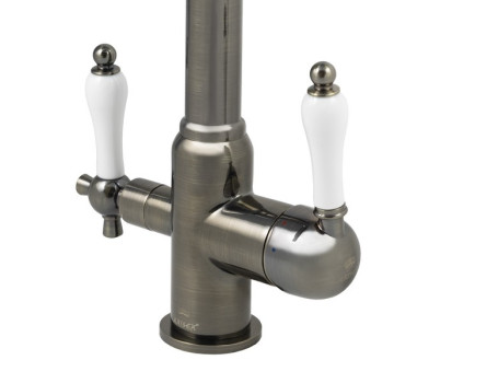 Смеситель KAISER 31144-1 Vincent для кухни, с краном для питьевой воды, бронза состаренная