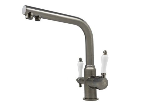Смеситель KAISER 31144-1 Vincent для кухни, с краном для питьевой воды, бронза состаренная