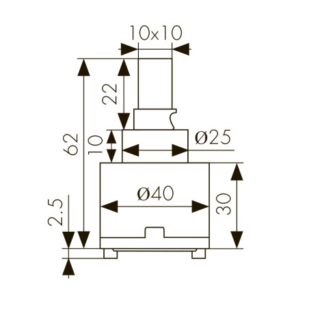 Картридж KAISER 6260 (art40К) Ø40