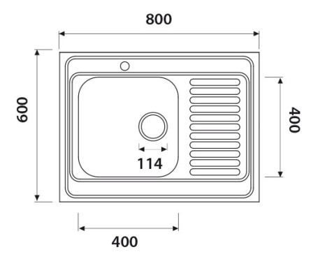 Мойка KAISER KSS-8060L из нержавейки