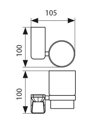 Держатель KAISER KH-1505 Glory стакана, к стене