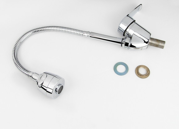 Кран - МОНО VIKO V-3510 для холодной воды d40 с гибким изливом и гайкой