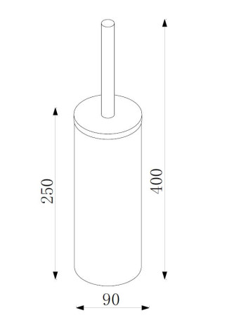 Ёрш Rainbowl HOME универсальный (1193BP) чёрный металлический