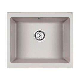 Мойка кварцевая GERA, PM205546-GR, серый, 555х460, подст. мон. Paulmark